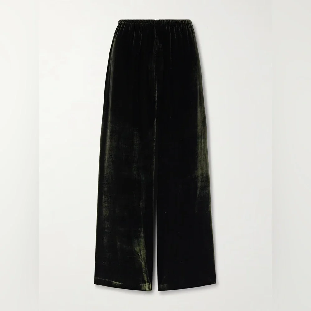 La Ligne Sabine Velvet Wide-Leg Pants - Picture 4 of 9